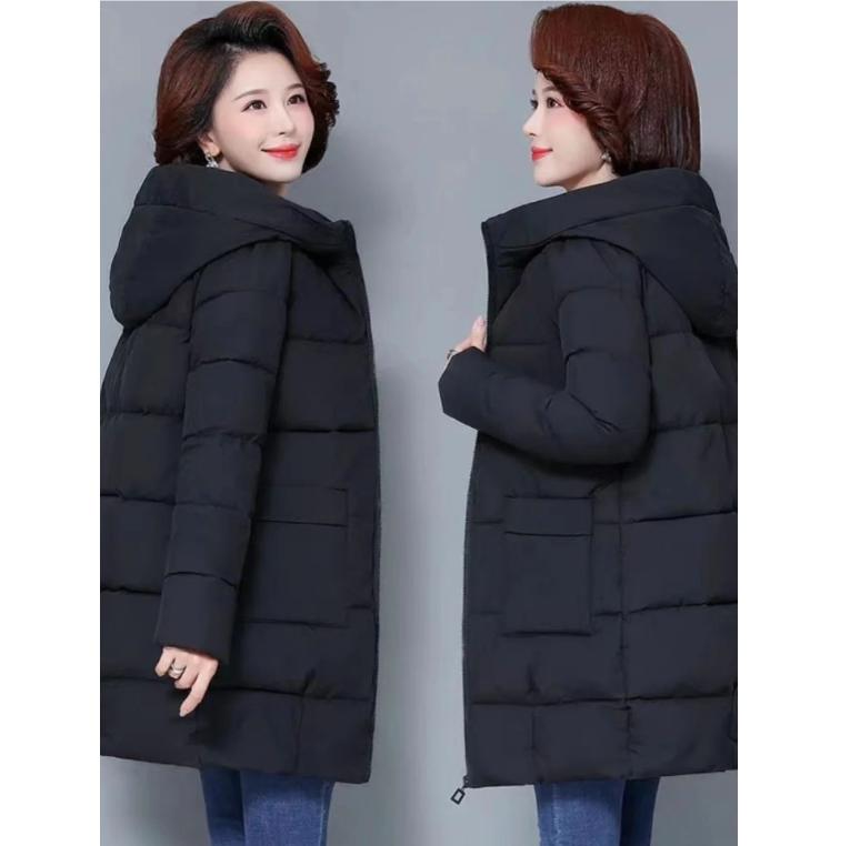 Thiened Large Size Down Cotton Jaet Winter Clothes for Middle-Aged and Ly People Andmother Sle Coat Outerwear