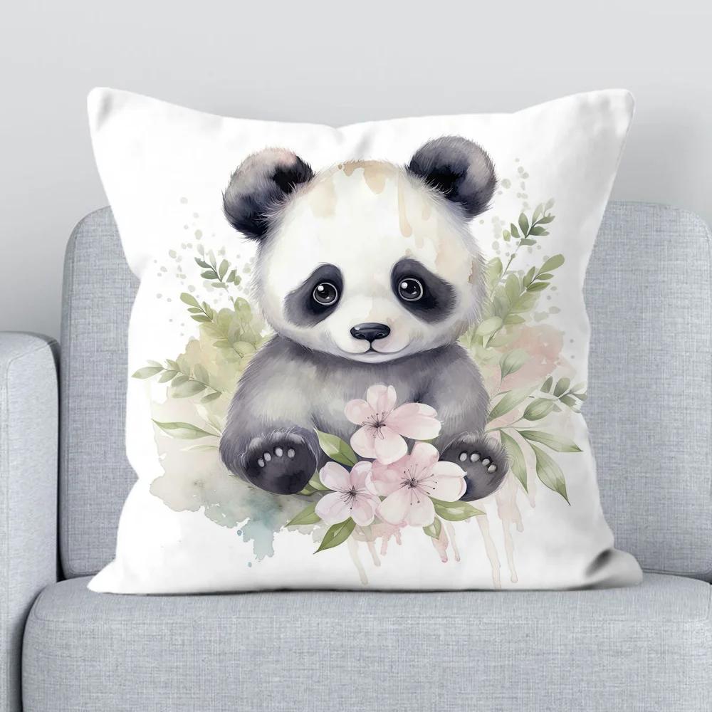 Pillowcase Panda Impact Pillow Cases for Bed Sofa Cushion Cover x Fall Decor Decorative Pillowcases x Duplex Printing