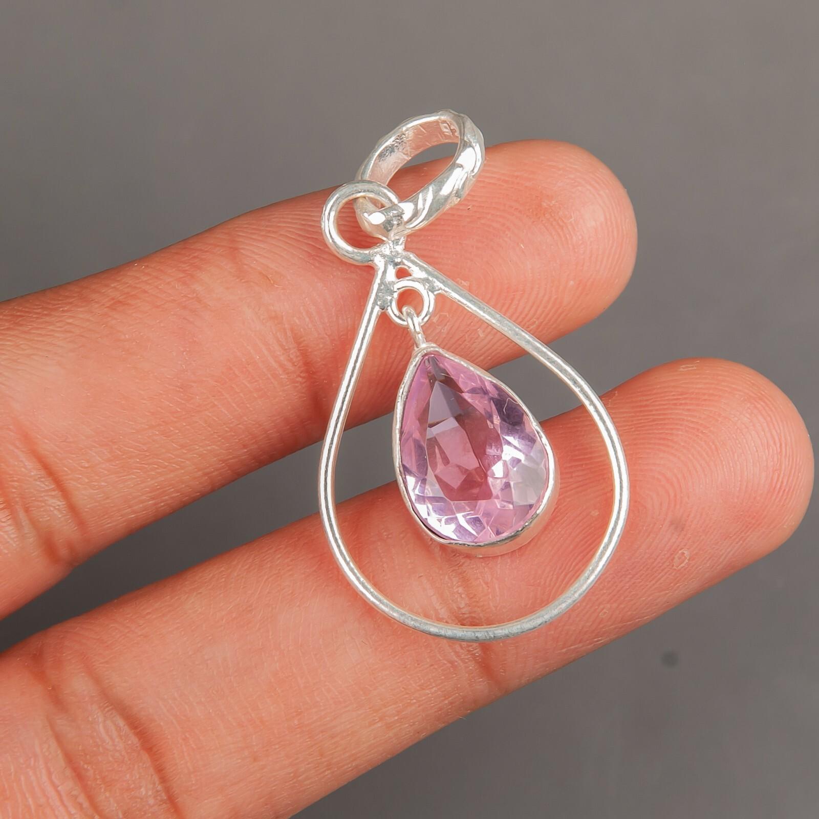 

Свадебный подарок Морганит Драгоценный камень 925 Стерлинговое серебро Ювелирные изделия Ручной работы Подвеска PP-3-11