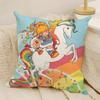 Cartoon Anime Cute R-Rainbow Brite Pillow Case Natural Linen Double-Sided Printing Sofa Home Decor Cushion Cover