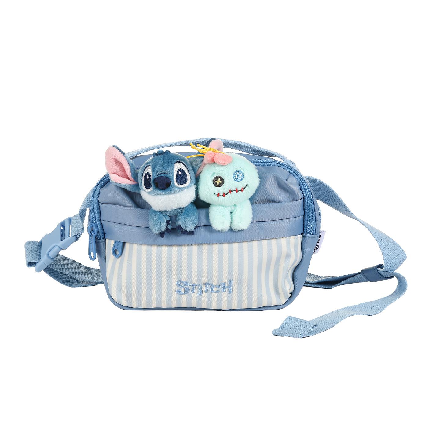 Disney Crossbody Tas Leuke Pluche Schoudertas Casual Tas met Verstelbare Riem voor Dames en Meisjes stitch Scrump white