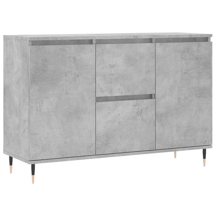 VidaXL Buffet, Armoire Latérale avec Pieds, Meuble de Rangement, Organisateur de Salon Salle de Séjour Intérieur, Gris Béton 827200