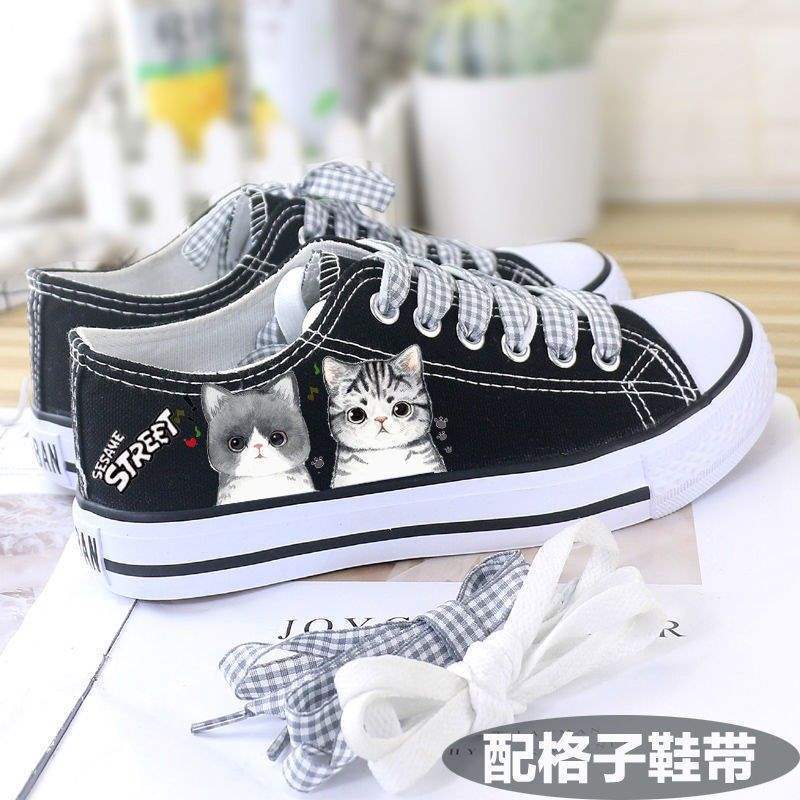 Nízké plátěné boty, jarní a podzimní ploché boty, skate boty