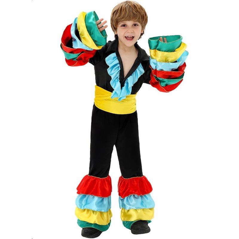 Kids Ethnic Style Dance Peacock Masquerade Halloween Cosplay Costumes Girls Stage Party Performance Dress Up Outfit