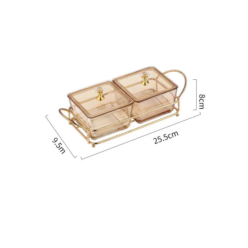 Nordic Fruit Dessert Snacks Bowl Salad Food Nuts Storage Tray With Lid Glasses Dishes Serving Bowl For Party Cake Holder Set