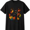 Burmese Cat In Autumn Mens Womens T-Shirt Kitten Unisex Novelty Gift Tee Funny