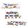28Pcs 1:64 Scale Street Road Signs Playset S Scale Train Railway Sand Table Layout Decoration Diorama Scenery Model Decoration