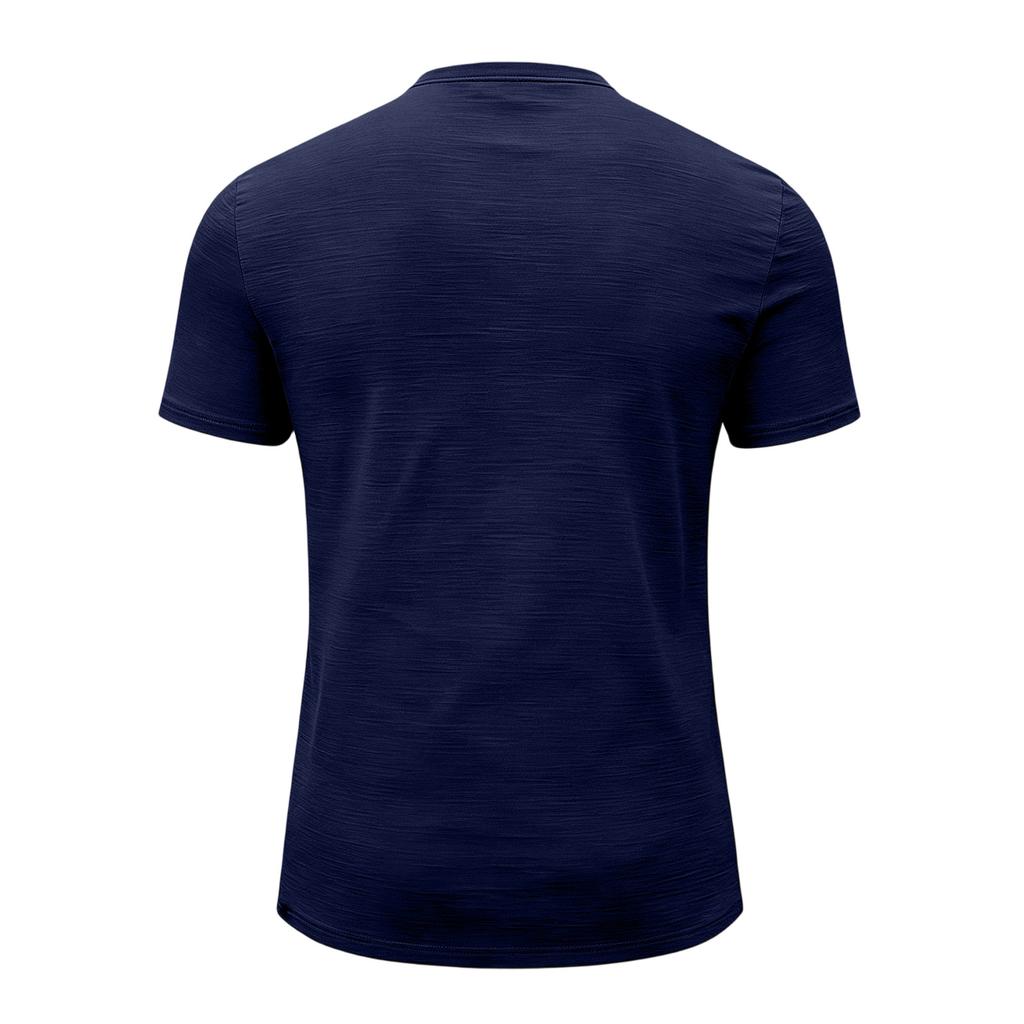 Men's Summer Casual Slim Fit Muscle Texture Henley Short Sleeve T Shirt Lightweight Breathable Vintage Style Tee