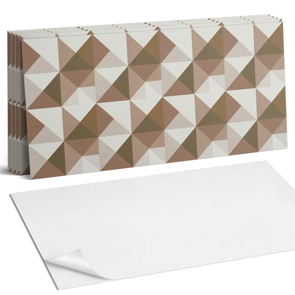 Naklejane Kafelki Dekoracyjne Do Szybkiej Odmiany Ściany Geometria W Trójkątach 6X60X30 Cm