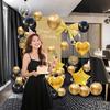 Happy Birthday Black And Gold Balloon Decoration Birthday Party Interior Decoration Package Male 18 Year Old Adult