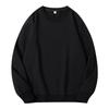 Unisex Solid Color Round Neck Pullover Ribbed Long-sleeved Sweatshirt