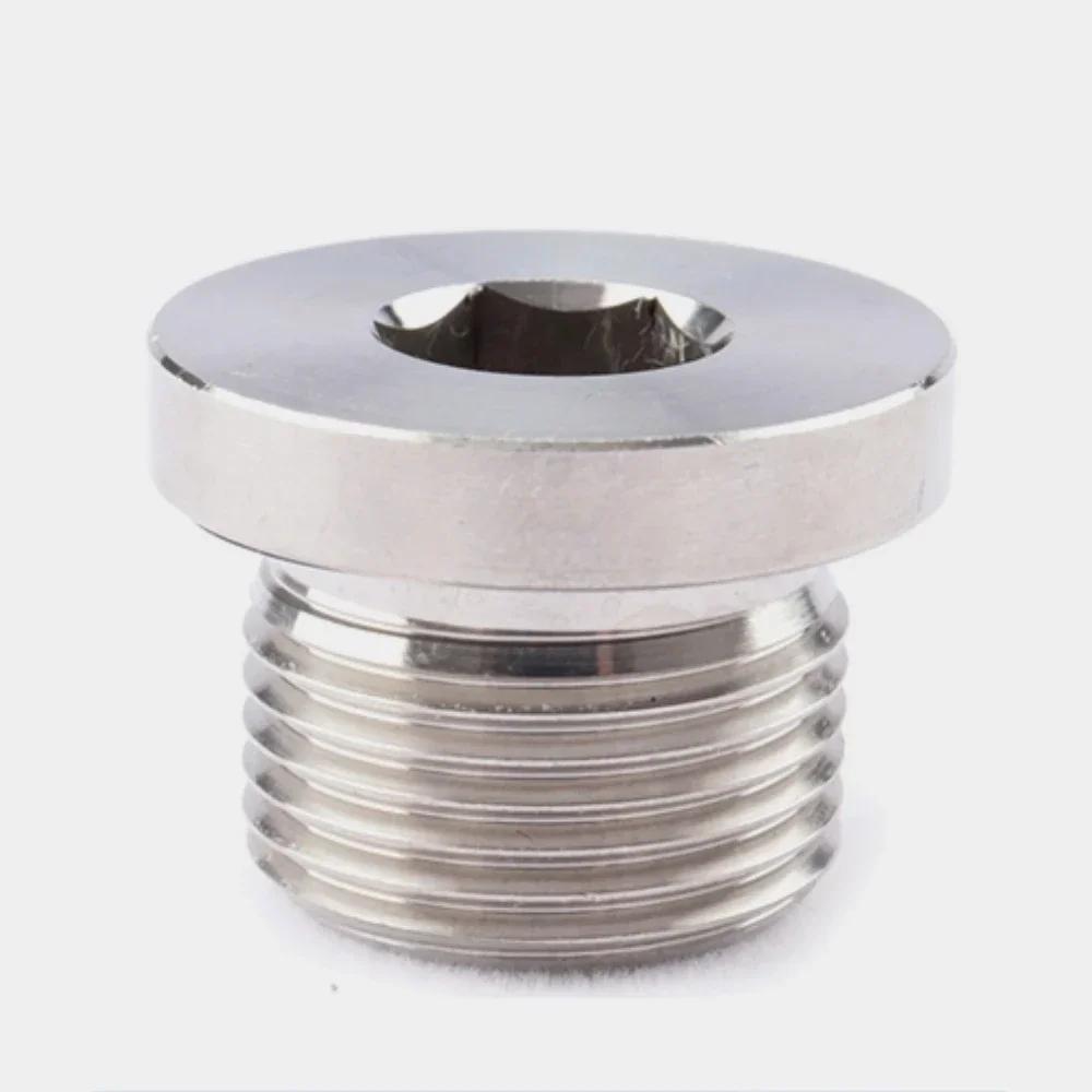 High Pressure 1/8" - 1.5" BSP NPT Male Countersunk Flange Hex Square End Plug Cap 304 Stainless Steel Pipe Fitting