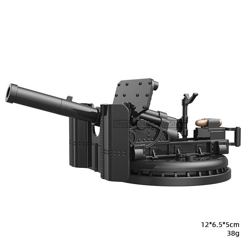 Military Building Blocks Soldier 88mm Flak Gun Cannon Rocket Artillery Military Army War Weapons NSV Backpack Assembly Brick Toy