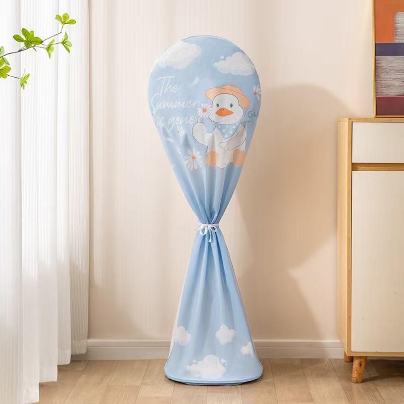Floor Fan Cover Washable Waterproof Dustproof Standing Round Electric Fan Protective Cover Household Universal Storage Cover