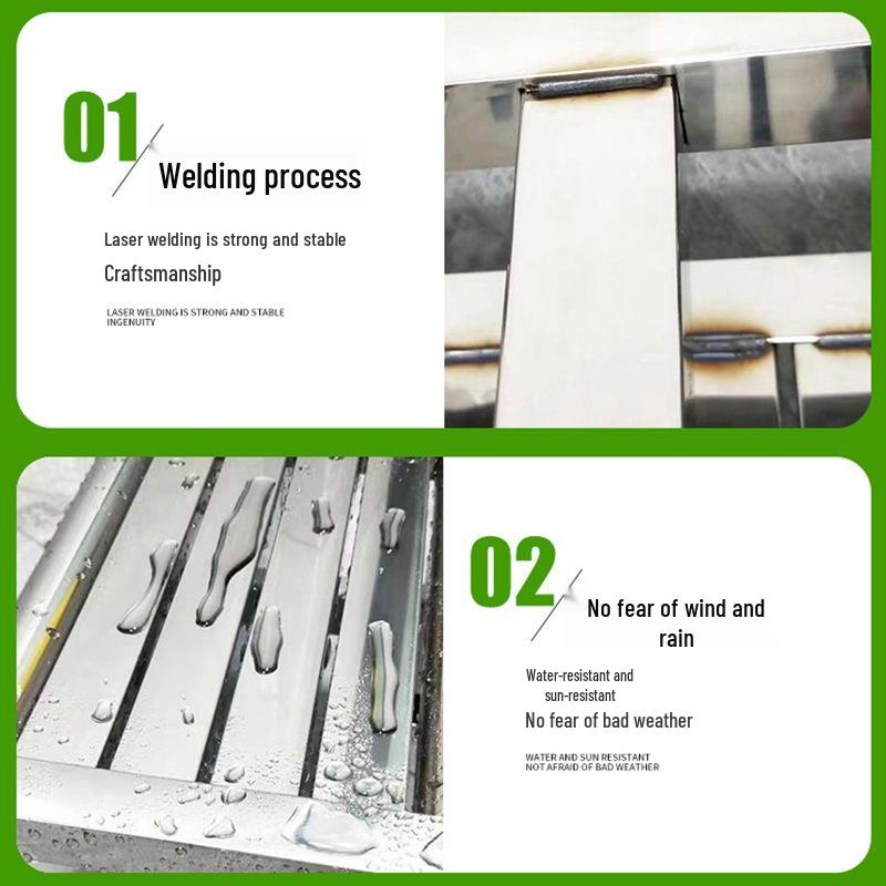 Stainless Steel Waterproof Non-slip Bathroom Stool for Shower & Vegetable Picking