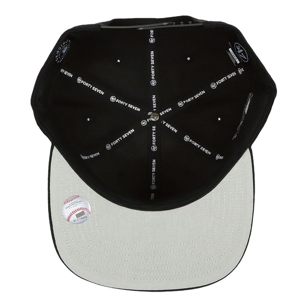 47 Captain Cap Snapback Cap Major League Baseball Boston Red Sox Sure Shot All Black [47 Brand] - Men's & Women's - (MLB) - -