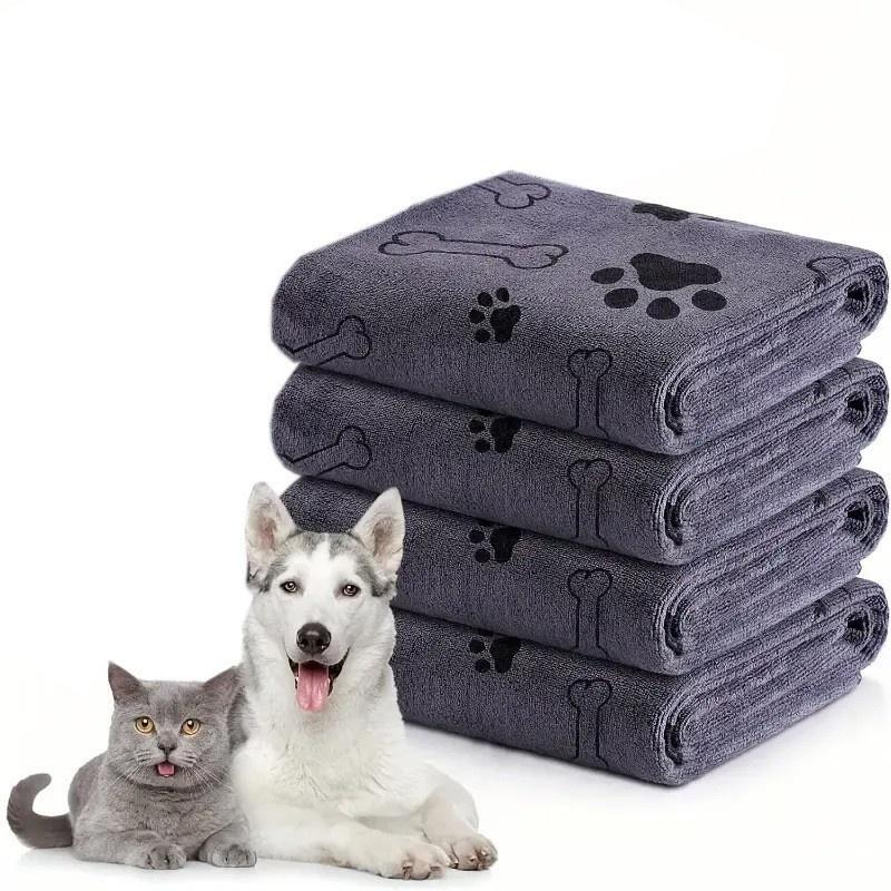 Pet Drying Towel Large Super Absorbent Thickened Microfiber Pet Bath Towel Mat Quick Dry For Dogs Cats Soft Comfortable Grooming