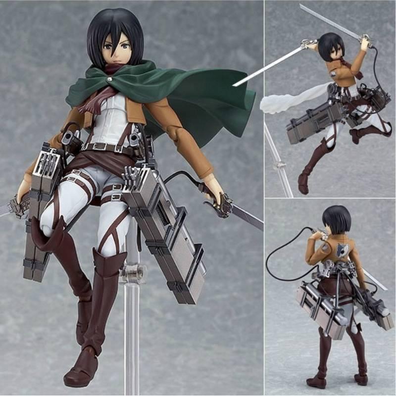 Attack On Titan Figma 15cm PVC Aksiyon Figürü Modeli Levi Eren Mikasa