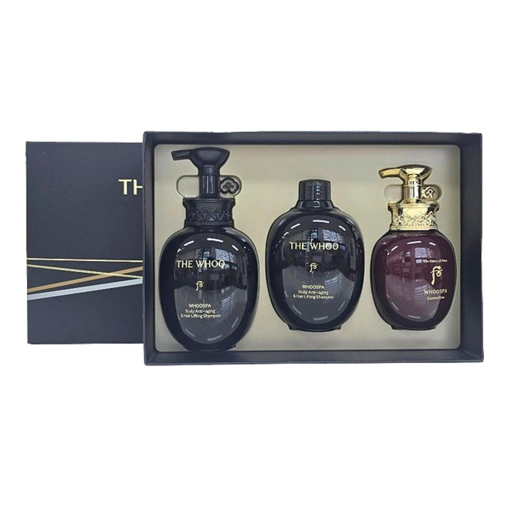 

The history of whoo Spa Scalp Anti-Aging & Hair Lifting Shampoo Special Set Shampoo 350ml + Refill 350ml + Rinse 220ml Premium Herbal Hair Loss Care