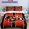 3pcs Cincinnati Bengals LOGO pattern bedding set duvet cover set includes duvet cover &pillowcases,perfect all season bedroom decoration&gift