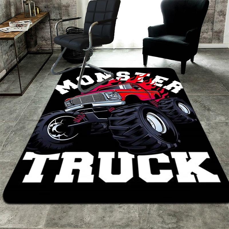 Monster Truck Rug Floor Mat for Living Room or Bedroom Soft and Comfortable Carpet a Gift for Birthday and Holiday.MFF0918252