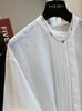 Elegante Blusa de Mujer con Cuello Redondo Plisado y Mangas Largas - Top Chic Francés Primavera 2026