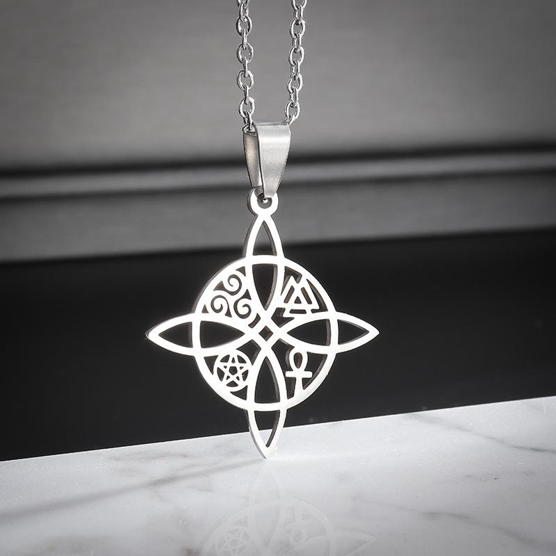 New Witch Knot Hollow Retro Popular Jewelry Pendant Necklace