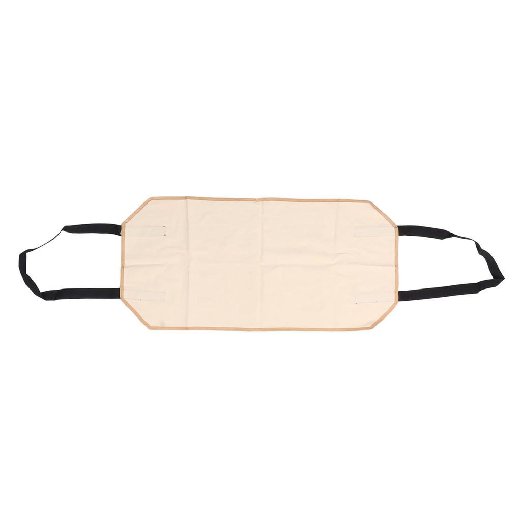 Large Canvas Firewood Carrier Log Bag Indoor Fireplace Log Carrier Holders Portable Wearproof Firewood Bag Beige