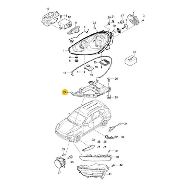 OEM 95863152100 95863152200 95863152101 95863152201 Headlight Bracket Suitable for Porsche Cayenne 2015-2017