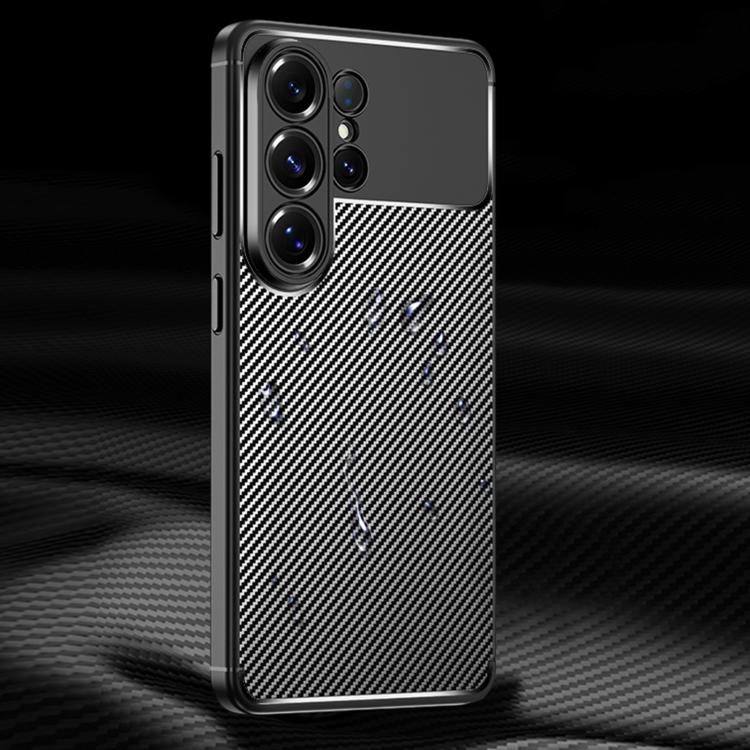 For Samsung Galaxy S26 Ultra 5G Carbon Fiber Texture Shockproof TPU Phone Case