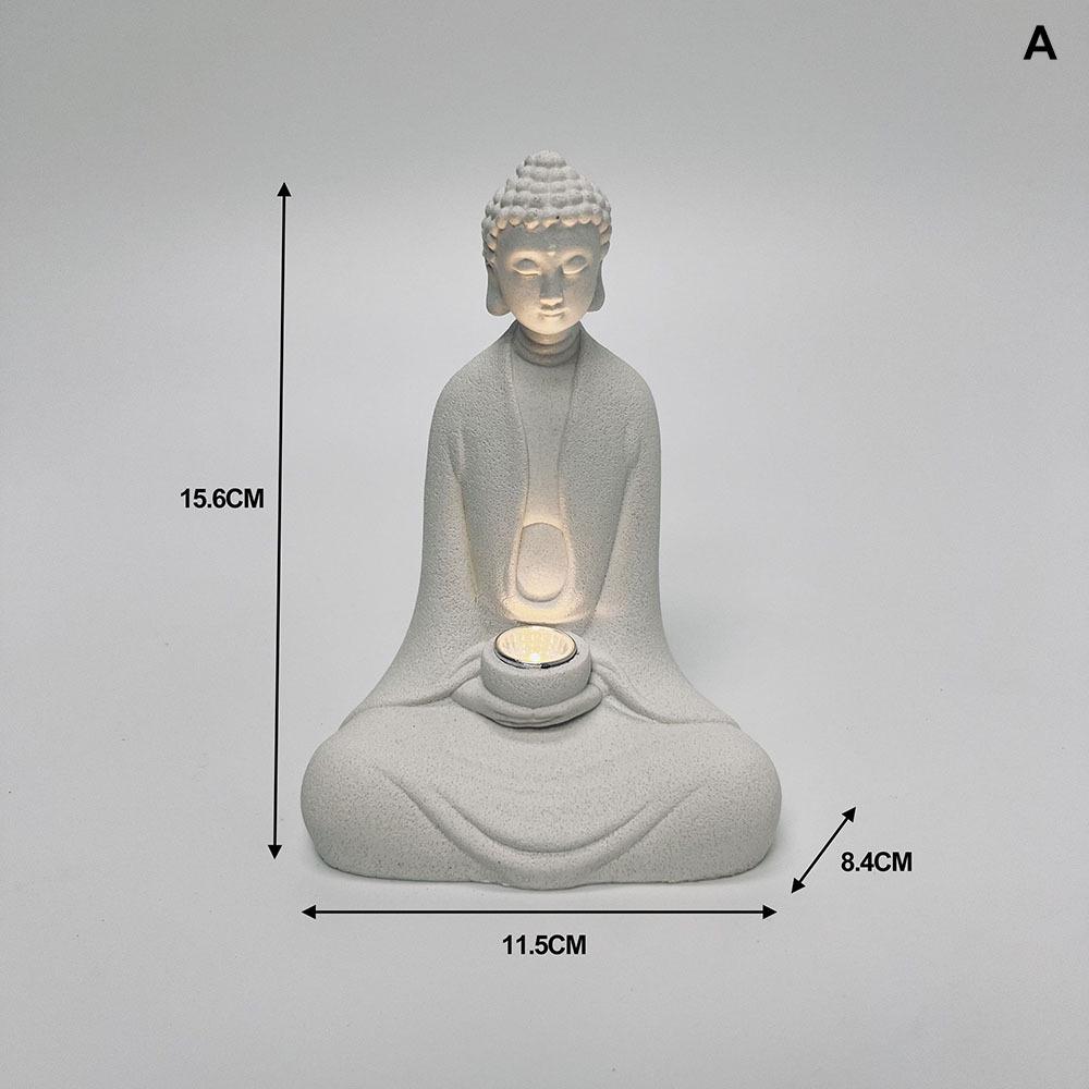 Cross-border Sandstone Buddha Resin Ornament: Desktop Zen Tea Ceremony Decoration for Chinese Home Décor