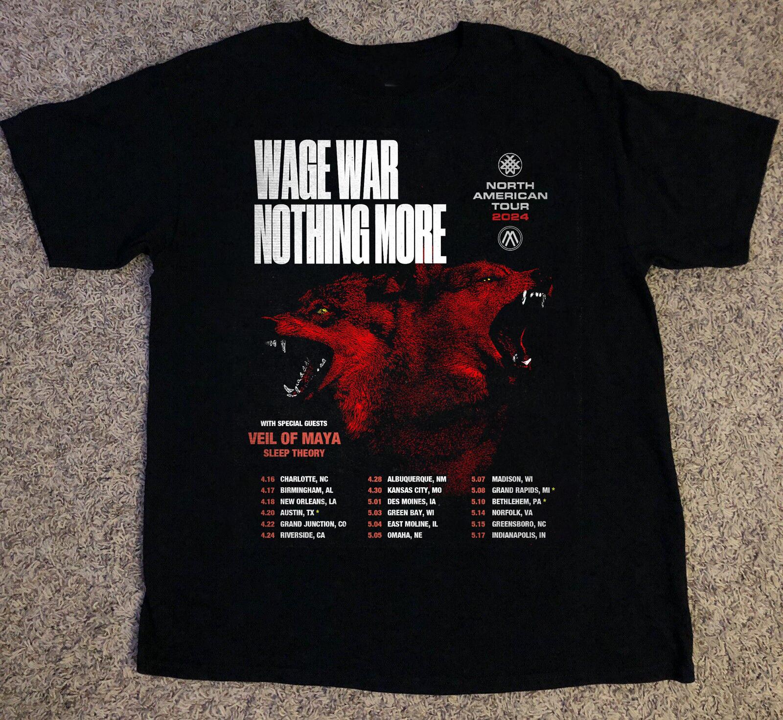 Wage War Band Tour 2024 Gift For Fans All Size S to 4XL T shirt XXXXL