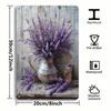 Vintage Lavendel Libelle Metallschild Rustikales Haus Garten Wandkunst 8x12 Zoll