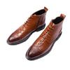 2025 New Foreign Trade Summer New Men's Shoes High-top Leather Shoes Men's Trendy British Business Dress Casual Shoes Leather Boots