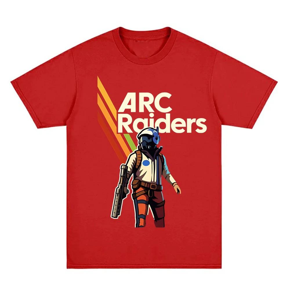 Arc Raiders Retro SciFi Illustration Tshirt Shooting Game Graphic Casual Cotton Oversized Comfortable High Quality Clothing