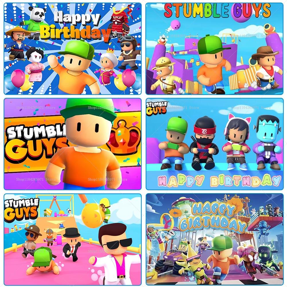 Stumble Guys Θέμα Πάρτι Γενεθλίων Κινούμενο Σχέδιο Διακόσμηση Πανό Φόντο Αγόρι Κορίτσι Δώρο Είδη Πάρτι Βρεφικό Ντους Φωτογραφικό Στήριγμα