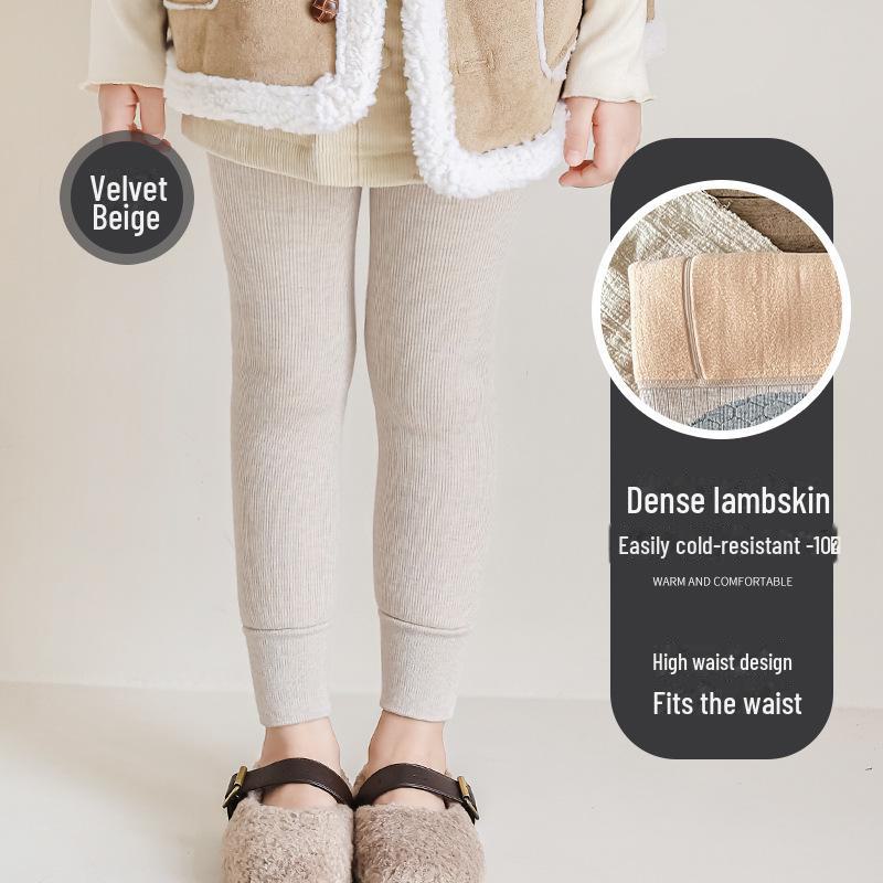 

Девичьи бархатные утепленные зимние леггинсы с белыми хлопковыми вертикальными полосками XL (Height 121-135cm)