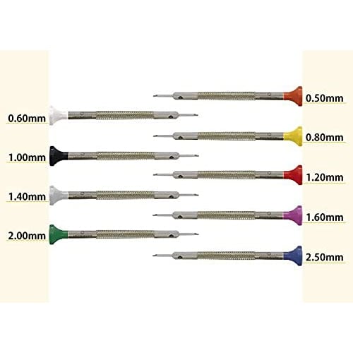 BERGEON Watch Repair Tool Set of 9 Screwdrivers with Rotating Table (BE30081S09) - Officially Imported