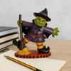 Halloween Themed Halloween Witch Figurine Handicraft Resin Desk Witch Sculpture Funny Doll Collectible