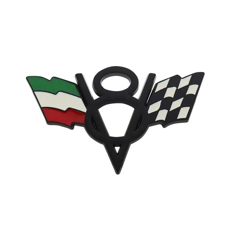 American Flag V8 V 8 Italy UK Germany US National Flag for Fender Trunk Rear Bonnet Nameplate Decal Emblem Badge Sticker