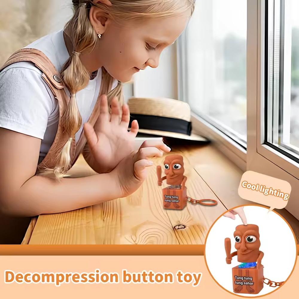 Tung Tung Tung Sahar Fidget Toys Keyboard Buttons Interactive Sound Toys with Light and Sound Party Favors Stress Relief Toys