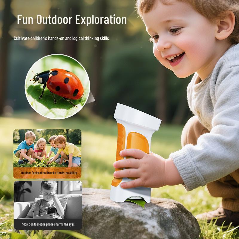 High-Definition Handheld Children's Microscope - Portable Model 395 for Outdoor Science Experiments