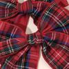 2pcs Retro Christmas Plaid Bow Hair Clips For Girls Festive Checkered Fabric Hairpins Holiday Parties Christmas Hair Accessories