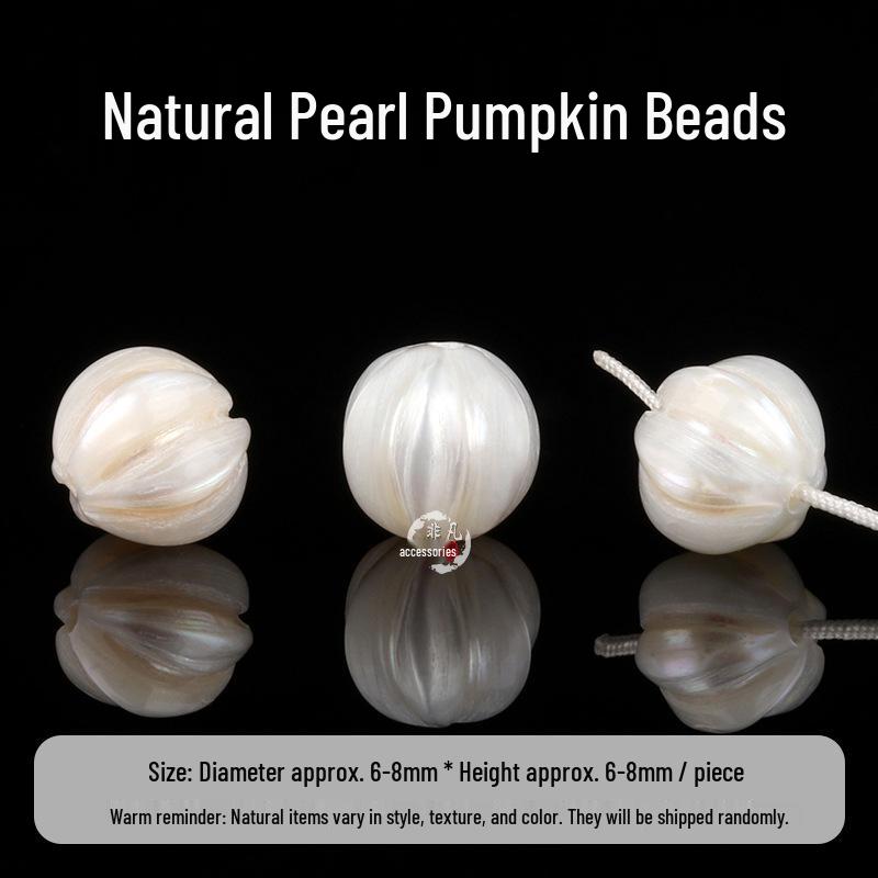 Exquisite Carved Natural Freshwater Pearl Pumpkin Beads for DIY Bracelets  Necklaces
