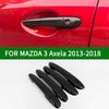 For 2013-2018 Mazda 3 Axela Third Generation  Glossy Carbon Fiber Patterns Side Door Handle Covers Trims  2014 2015 2016 2017