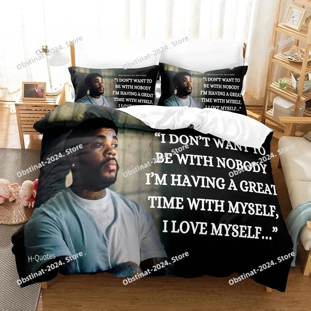 Top Kevin Gates Beding Set Single Twin Printed Bed Linen Set With Pilowcase Bed Soft Duvet Cover Soft Single Double Quen Super King-Sized Dimensionsd