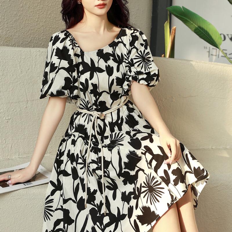 Tatu Women's Gentle Summer Short-Sleeve Midi Dress