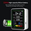 5 In 1 TVOC Detector Digital Display Temperature Humidity Monitor USB Rechargeable CO 2 Air Quality Monitor for Home Office