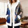 Cardigan con cappuccio in pile casual da donna con tasche Capospalla caldo