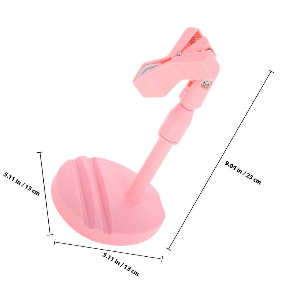 Nail Art Lamp Stand for Gel Nails Handheld Light Holder Adjustable Bracket Pink